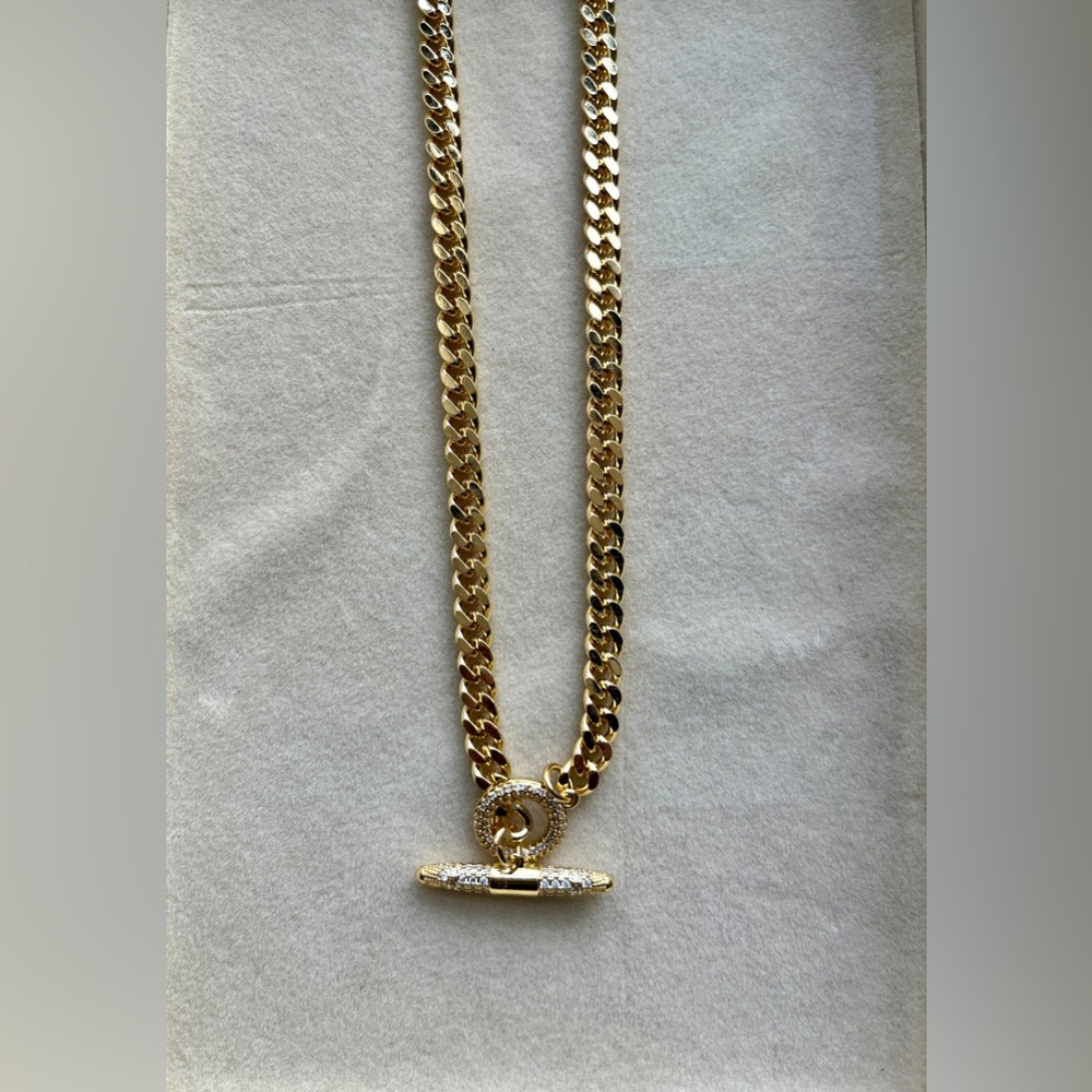 Gold plated statement necklace
